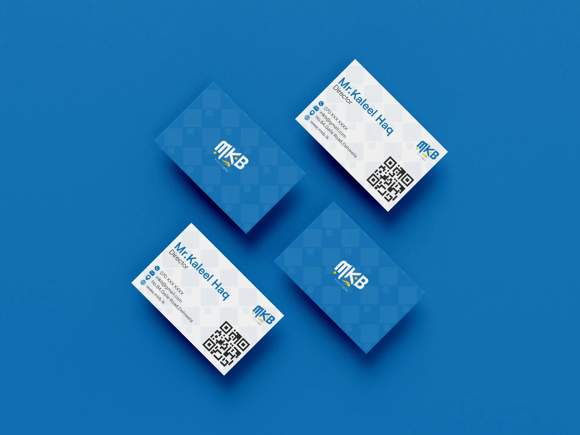 MKB cards on the counter at Dehiwala
