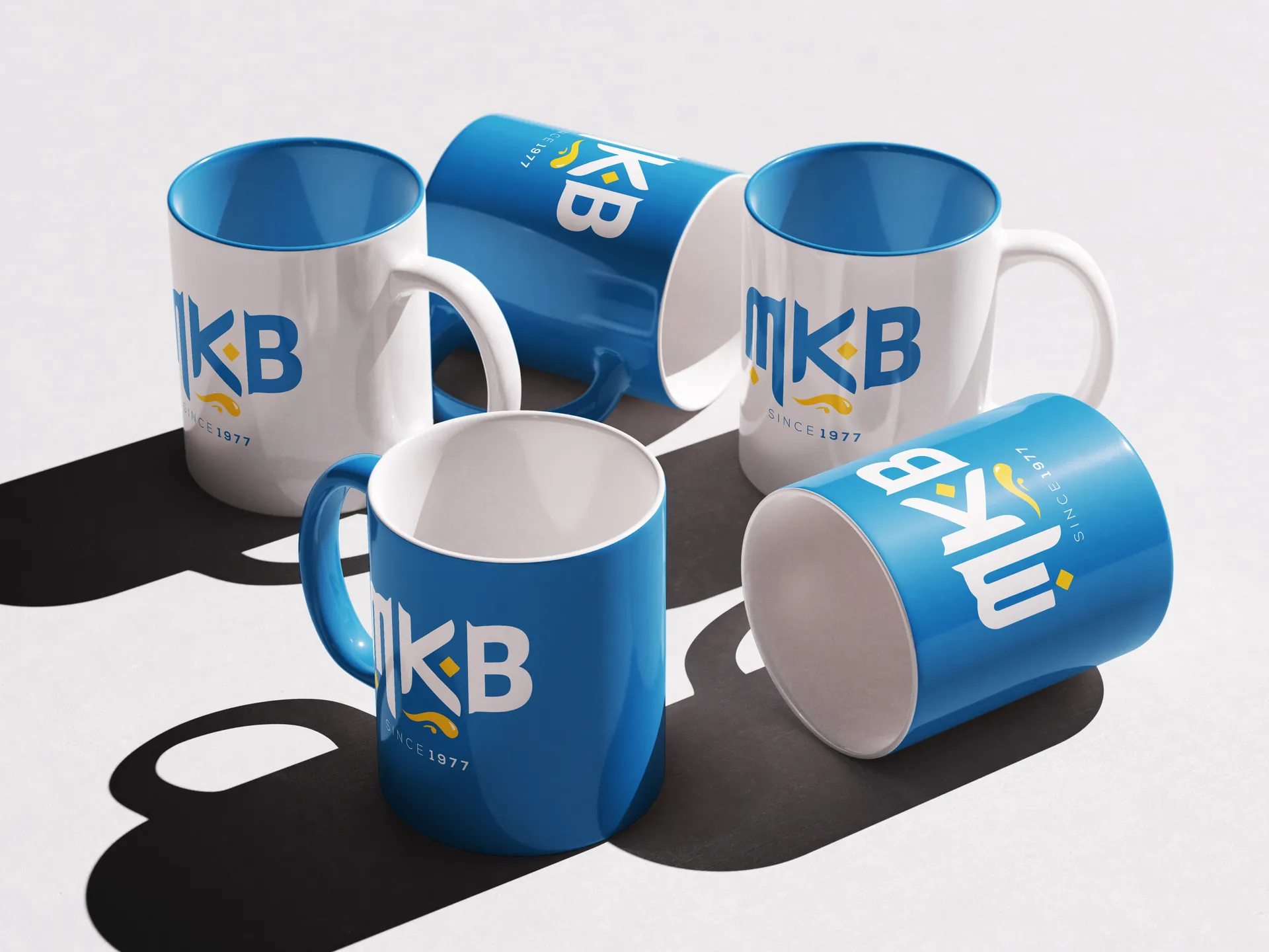 MKB branded mugs on the counter at Badulla