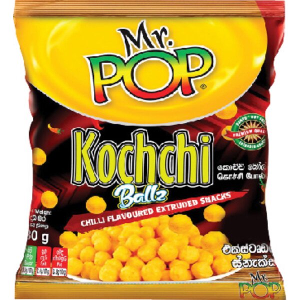 Mr Pop Kochchi Ballz Chilli Flv Extruded Snacks 30 G
