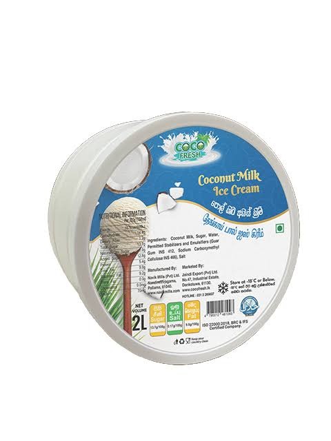 Coco Fresh Coconut Milk Ice Cream 2L