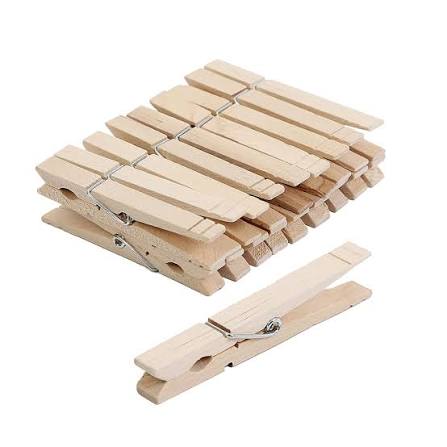Someday Wooden Peg Natural Colour 12 pcs